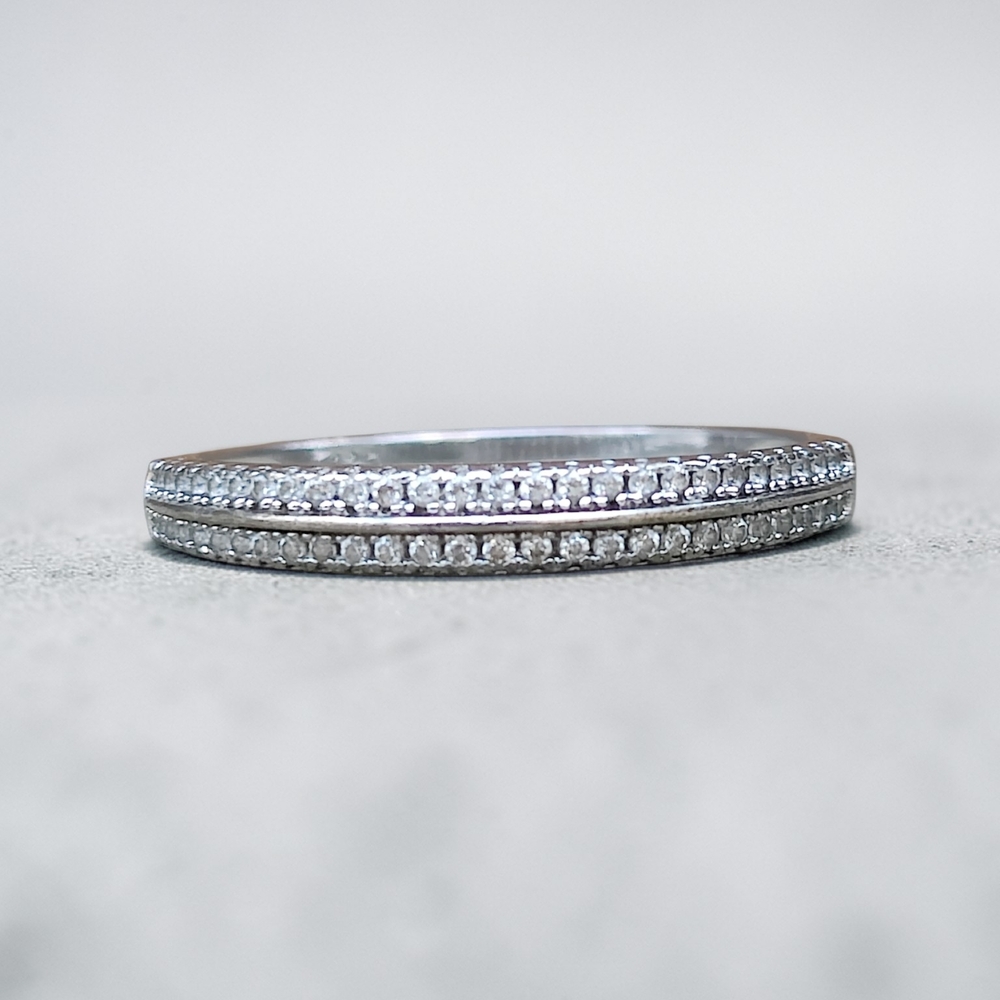 Vintage Sterling Diamond Ring